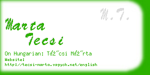 marta tecsi business card